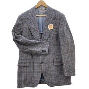 H. Freeman & Son Blazer Men's 44L Grey Glen Plaid Trend Aire Corpcore Jacket